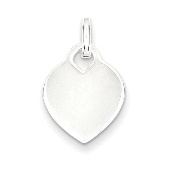 925 Sterling Silver Solid Polished Love Heart Pendant Necklace 21x14mm Wide Pendant for Women