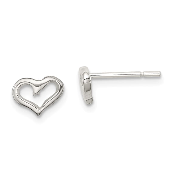 Sterling Silver Heart Post Earrings