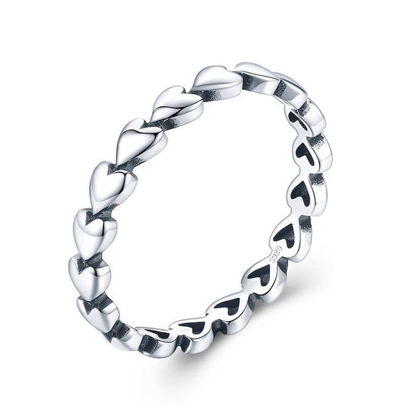 Sterling Silver Heart Ring For Women 925 Love Promise Gift