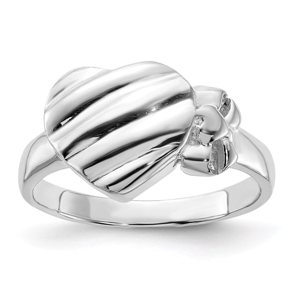 Sterling Silver Heart Ring QR4189