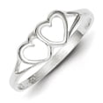 thumbnail image 1 of 925 Sterling Silver Solid Polished Love Heart Ring Size 7 2mm Wide Statement Ring for Women, 1 of 2