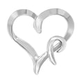 thumbnail image 1 of Sterling Silver Heart Shaped Pendant Necklace, 1 of 5