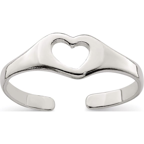 Sterling Silver Heart Toe Ring Made In India qr1934