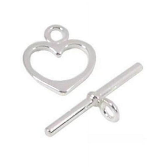 Sterling Silver Heart Toggle Clasp Bracelet Part