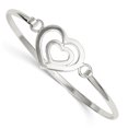 thumbnail image 1 of Sterling Silver Heart within a Heart Bangle Bracelet, 1 of 3