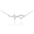 thumbnail image 1 of Sterling Silver Heartbeat Necklace :  20", 1 of 1