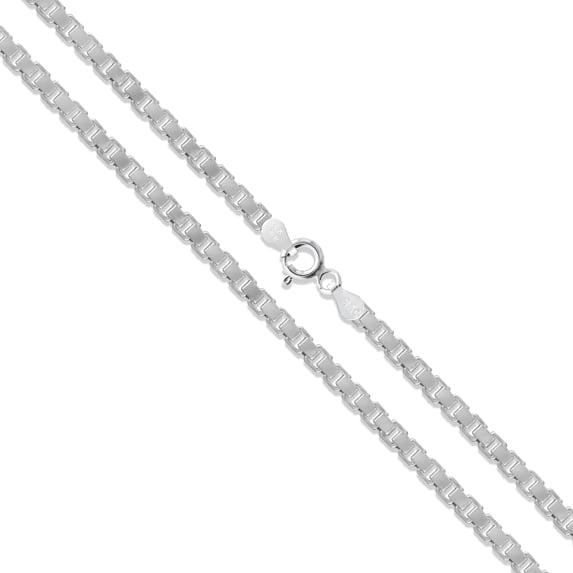Sterling Silver Heavy Box Chain 2.9mm Solid 925 Italy Necklace 24" Jewelry Female Unisex