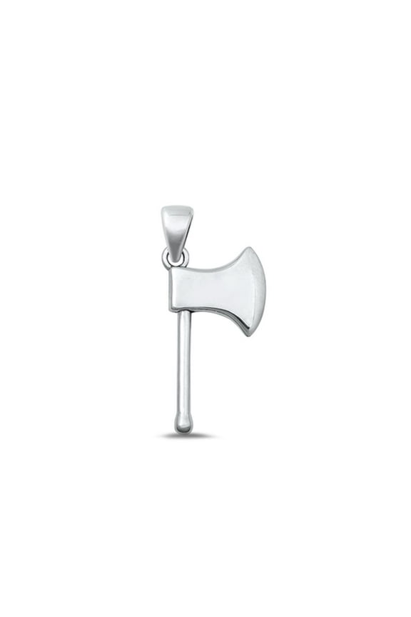 Sterling Silver High Polished Axe Pendant Hatchet Tomahawk Charm 925 New Jewelry Female Unisex