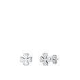 thumbnail image 1 of Sterling Silver High Polished Four Leaf Clover Shamrock Earrings 925 New Jewelry Female Unisex, 1 of 3