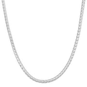 FREMADA KoolJewelry Sterling Silver High Polished Franco Chain Necklace (2mm)