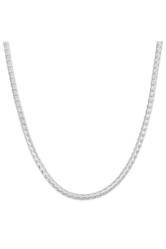 KoolJewelry Sterling Silver High Polished Franco Chain Necklace (2mm)