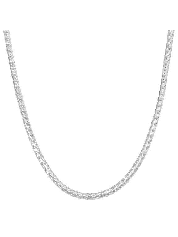 KoolJewelry Sterling Silver High Polished Franco Chain Necklace (2mm)