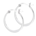 thumbnail image 1 of Sterling Silver High Polished Lever Back Hoop Earrings 925 New Jewelry Female Unisex, 1 of 3