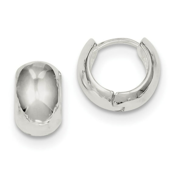 Sterling Silver Hinged Earrings - 2.7 Grams - Measures 10x8mm Wide