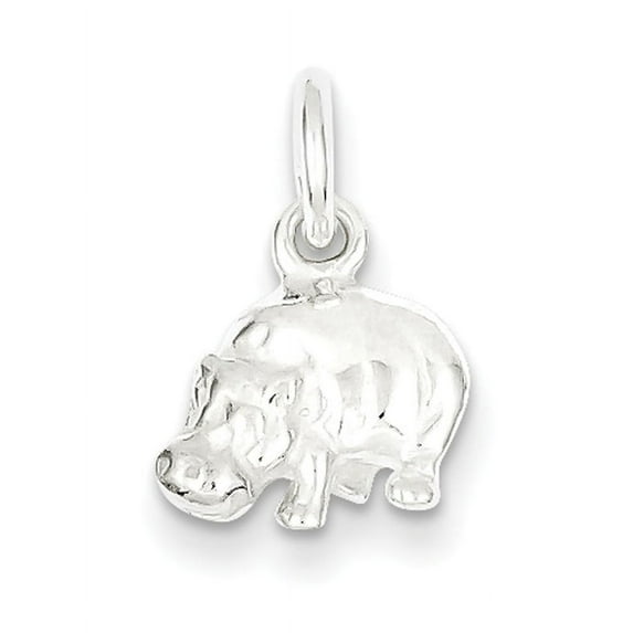 FJC Finejewelers Sterling Silver Hippo Charm