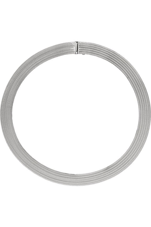 Sterling Silver Hollow Fox Mesh 17" Chain