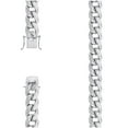 thumbnail image 1 of Sterling Silver Hollow Miami Cuban Chain Rhodium 350 12.5mm-8", 1 of 3