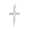 thumbnail image 1 of Sterling Silver Hollow Open Cut Design Cross Crucifix Pendant, 1 of 4