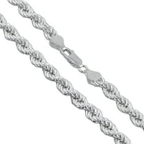 Sterling Silver Hollow Spiral Rope Chain 6mm Pure 925 Italy Men's Wide Necklace 24" Jewelry Female