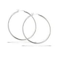 thumbnail image 1 of Sterling Silver Hoop Earrings 925 3mm x 60mm (2.4 inches) Lever Back Jewelry Female Unisex, 1 of 3