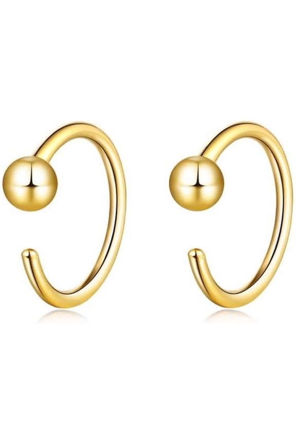 Sterling Silver Hoop Earrings, Small Open Huggie Hoop Earrings Cartilage Piercing Earrings For Women[Z1]