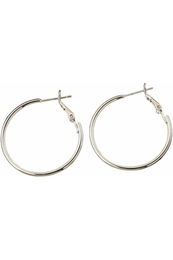 Hoop Earrings for Women Waterproof Earrings | Lightweight Hypoallergenic Surgical Stainless Steel Round Hoops (30/40/50mm) | Self-Clasp, Large Oversized, Minimalist Design, Daily Wear