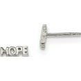 thumbnail image 1 of Sterling Silver Hope Post Earrings (2.9 X 8.3) Made In India qe13463, 1 of 4
