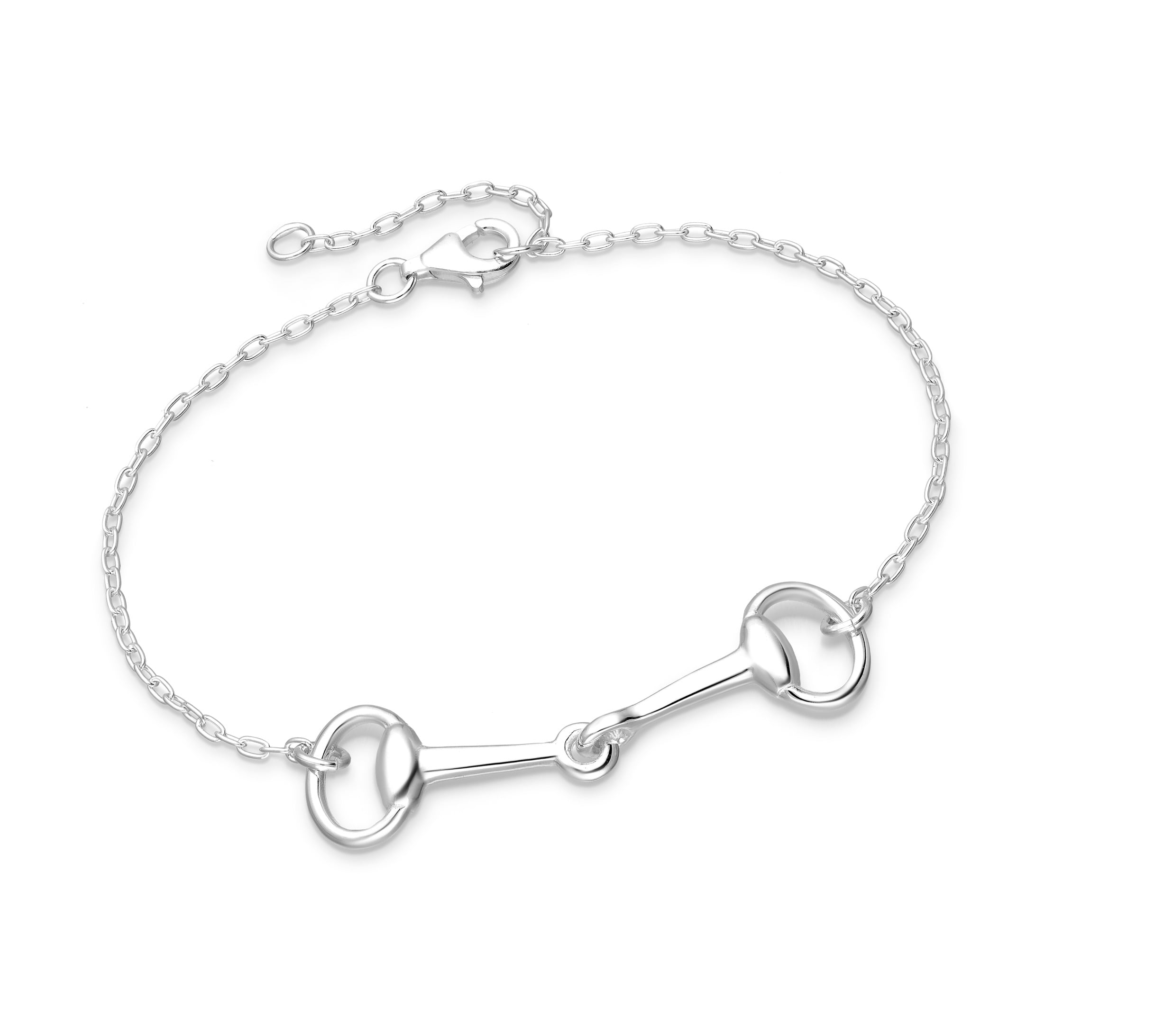 Sterling Silver Horse Snaffle Bracelet – Adjustable Equestrian