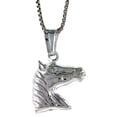 thumbnail image 1 of Sterling Silver Horse Head Pendant Hollow Italy 9/16 inch (14 mm) Tall, 1 of 1