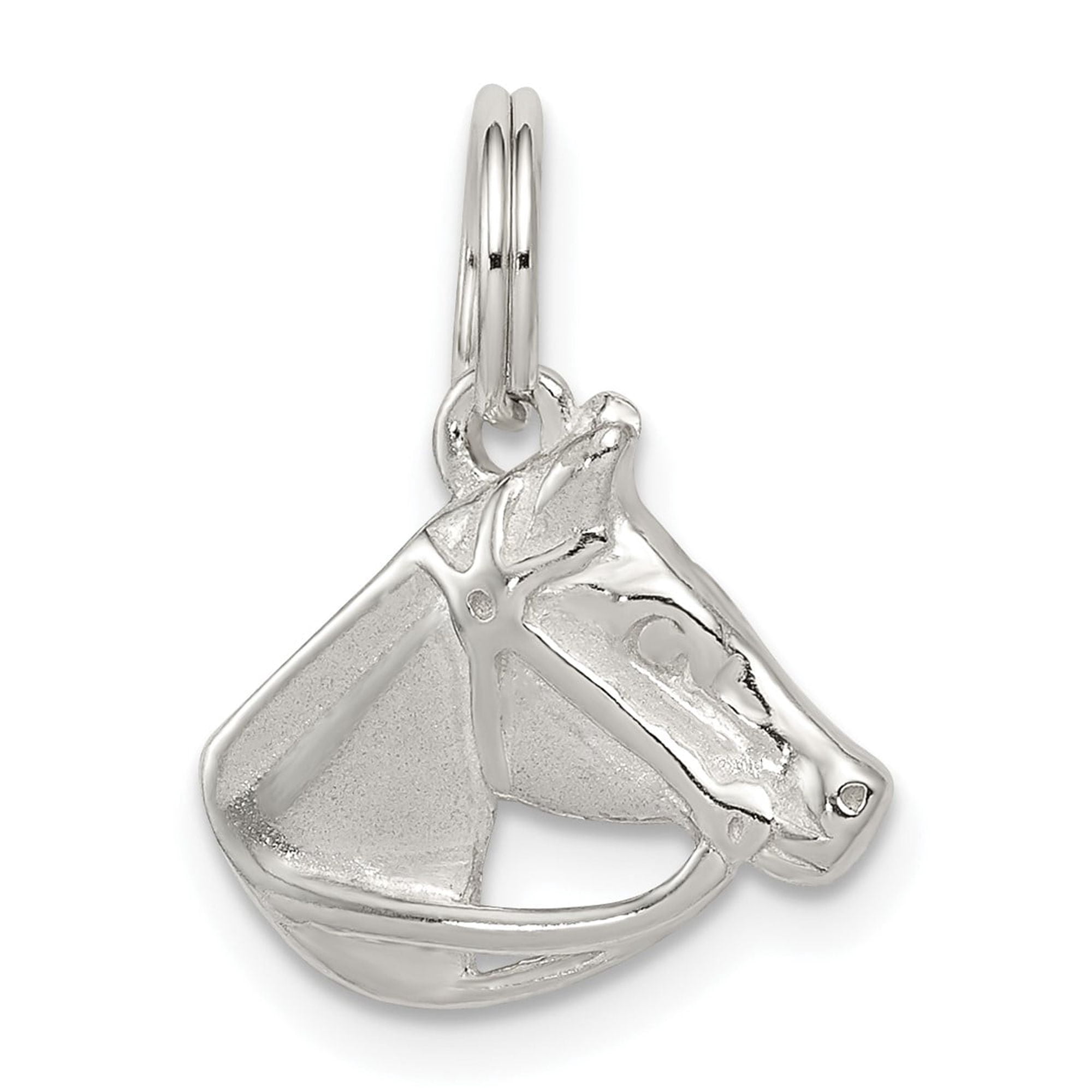 Sterling Silver Horse Head Pendant Necklace with Bridle Detail for Women, Western Equestrian Jewelry, Symbol of Strength and Freedom, Country Animal Lover Style