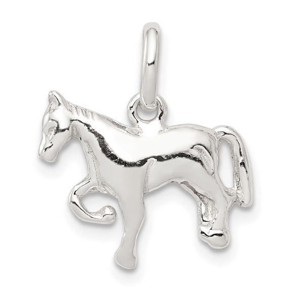 Sterling Silver Horse Pendant for Women, Running Animal Charm for Necklace or Bracelet, Western Equestrian Jewelry Symbolizing Strength and Freedom