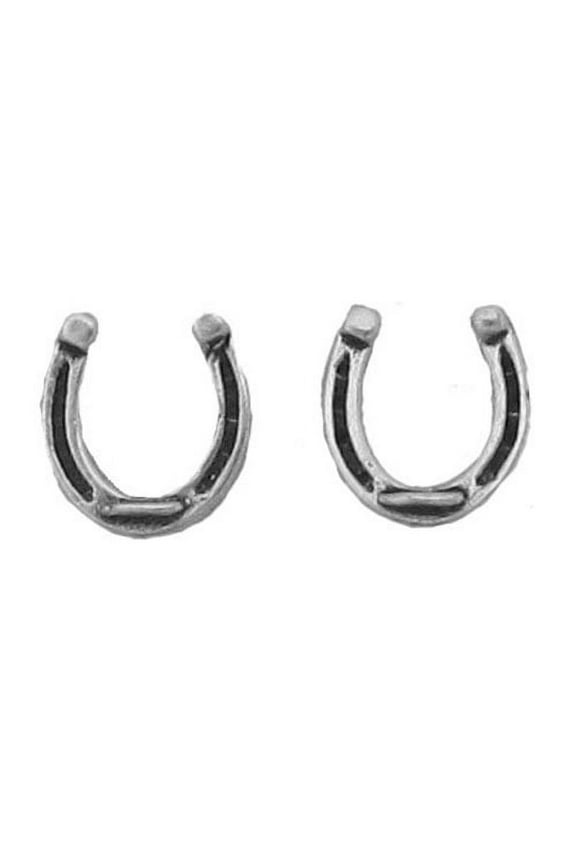 Sterling Silver Horseshoe Stud Earrings item #629