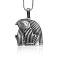 thumbnail image 1 of Sterling Silver Horus Charm Necklace, Egyptian God Horus Pendant, Ancient Mythology Jewelry, Engraved Men Necklace, Falcon Pendant for Men, 1 of 5