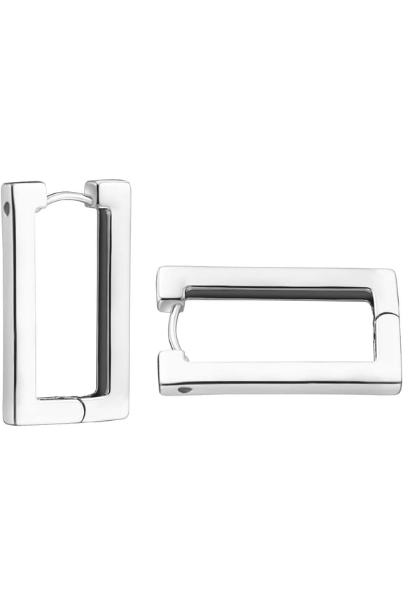 Sterling Silver Huggie Hoop Earrings for Women, Thick Huggies Earrings Lightweight, Fashion Jewelry, Comfy Hypoallergenic for Sensitive Ear