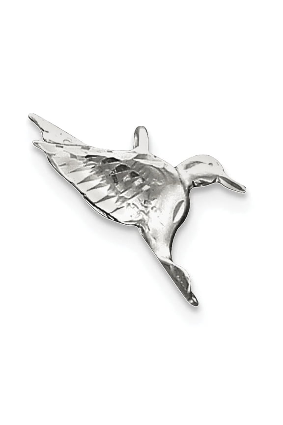 925 Sterling Silver Satin Humming Bird Charm - 2.3 Grams - Bead Charm for Women