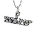 thumbnail image 1 of Sterling Silver I FOUND JESUS Word Necklace on an 18 inch Box Chain, 1 of 1
