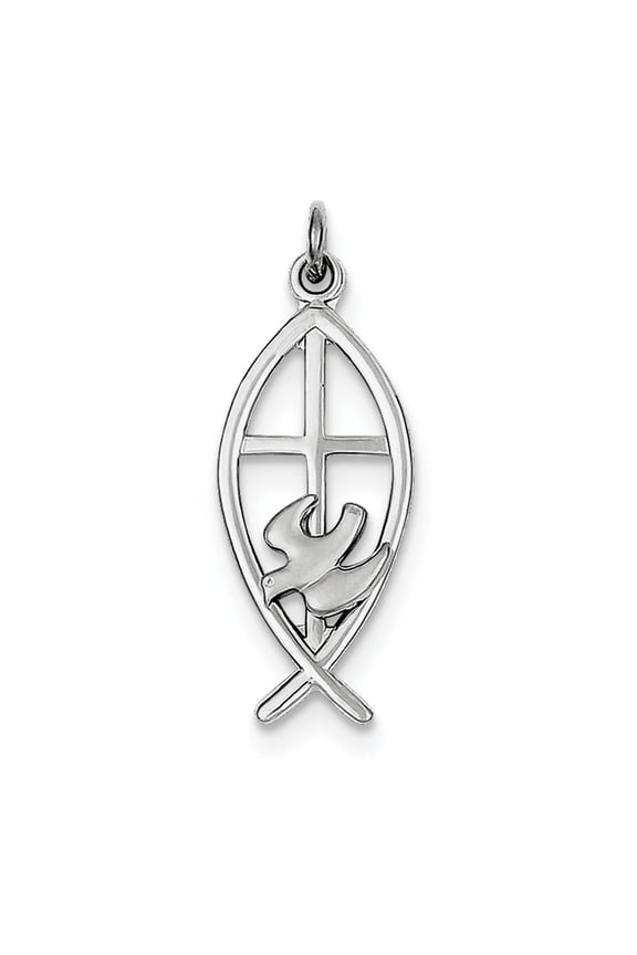 FJC Finejewelers Sterling Silver Ichthus Fish Charm