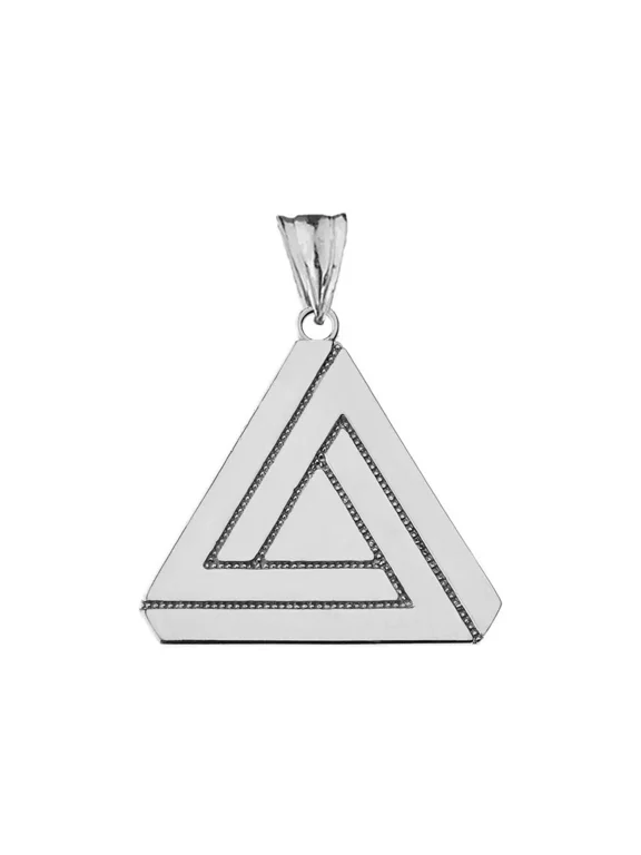 Sterling Silver Impossible (Penrose) Triangle Pendant