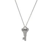 Sterling Silver Infinite Love Key Pendant Necklace, 18