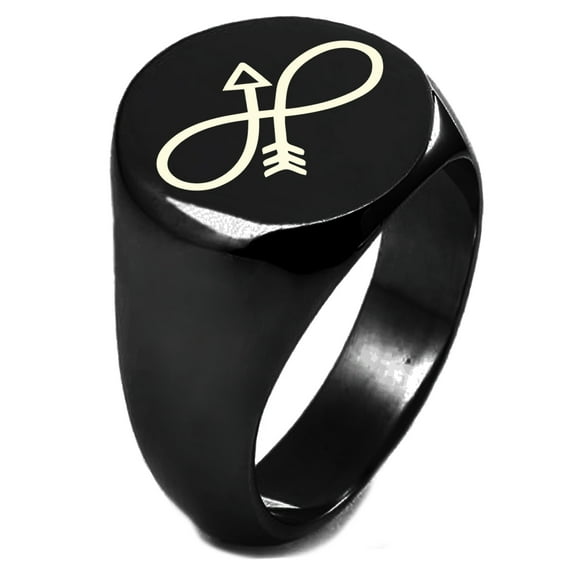 Tioneer Sterling Silver Infinity Arrow Engraved Round Flat Top Polished Ring