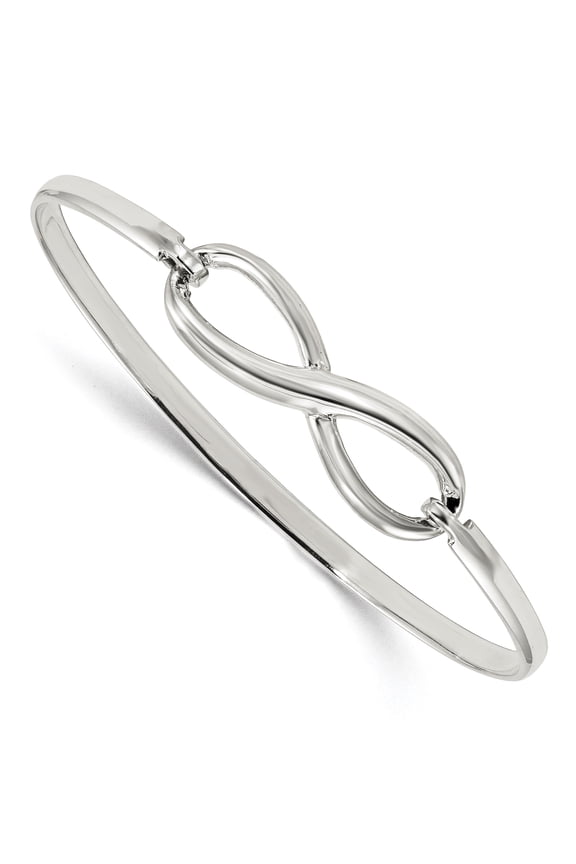 Sterling Silver Infinity Bangle Bracelet QB1138