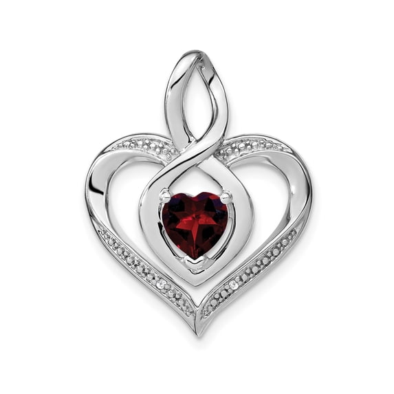 Sterling Silver Infinity Heart Pendant Necklace for Women with Red Gemstone, Textured Romantic Jewelry Symbolizing Eternal Love, Elegant Design for Anniversary or Valentine