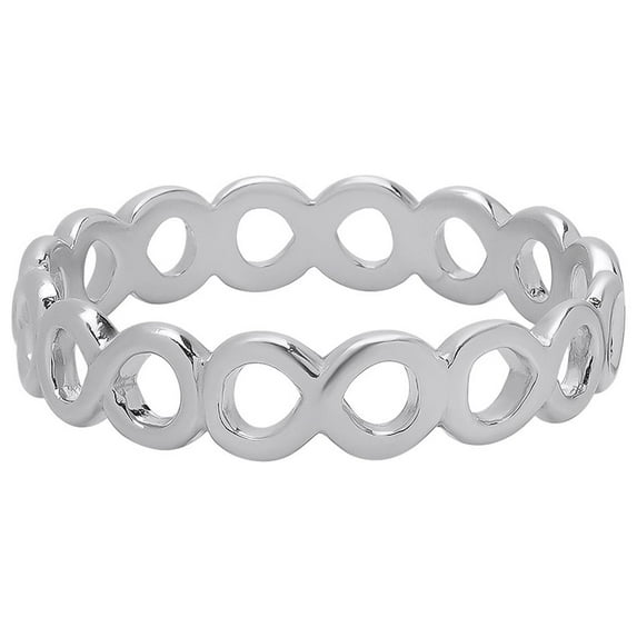 Sterling Silver Infinity Pattern Ring size 5