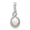 thumbnail image 1 of Sterling Silver Infinity Pendant Necklace for Women with White Freshwater Pearl, Elegant Loop Design for Formal Wear or Special Occasions, Symbol of Eternal Love and Timeless Style, 1 of 6