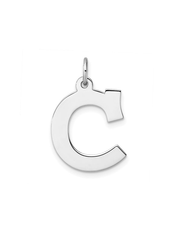 Sterling Silver Initial C Pendant Necklace for Women and Unisex, Block Letter Charm with Modern Style, Monogram Identity Jewelry for Everyday Wear