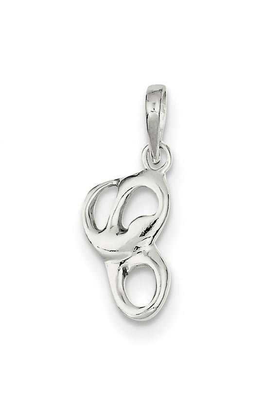 Sterling Silver Initial C Pendant