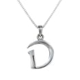 thumbnail image 1 of Sterling Silver Initial Charm Necklace, Letter D, 1 of 1
