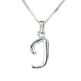 thumbnail image 1 of Sterling Silver Initial Charm Necklace, Letter J, 1 of 1