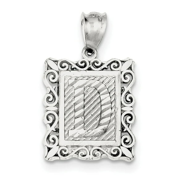 Sterling Silver Initial D Charm QC2770D