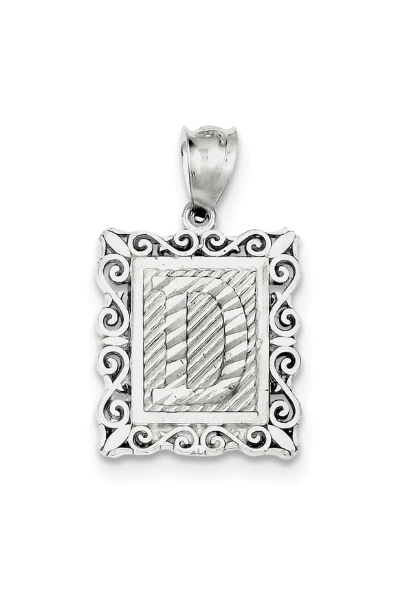 Sterling Silver Initial D Charm QC2770D